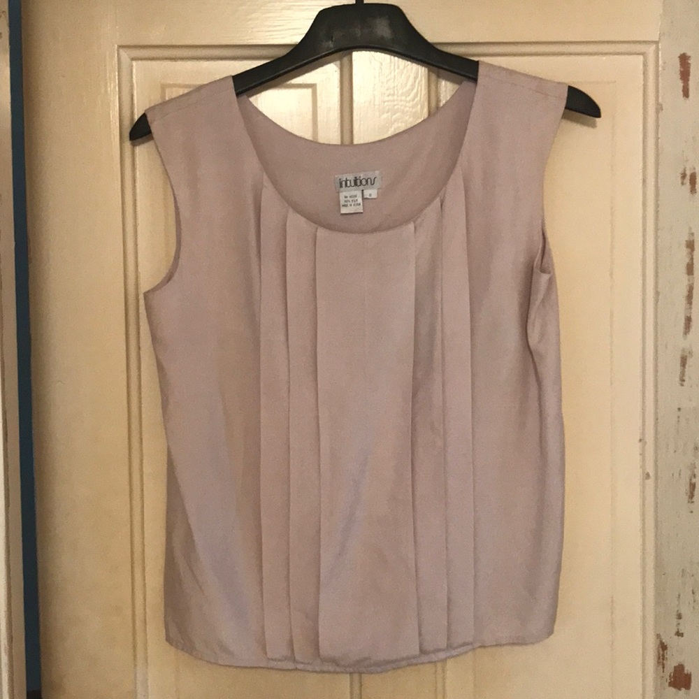 Intuitions Pure Silk Lavender Blouse